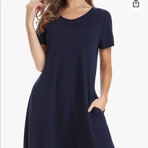 Blue tshirt dress